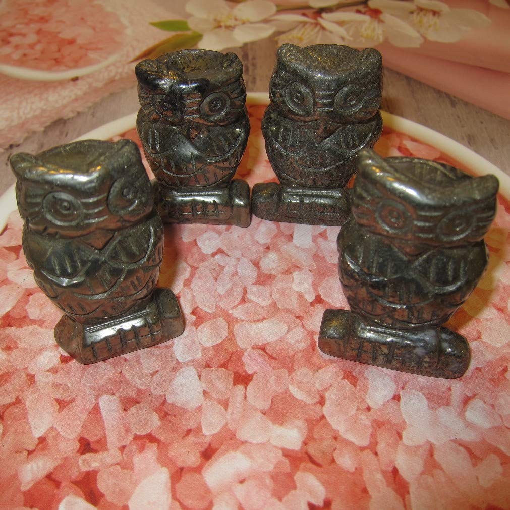 Amazon.co.jp: サテンクリスタル フクロウの置物 動物スピリット